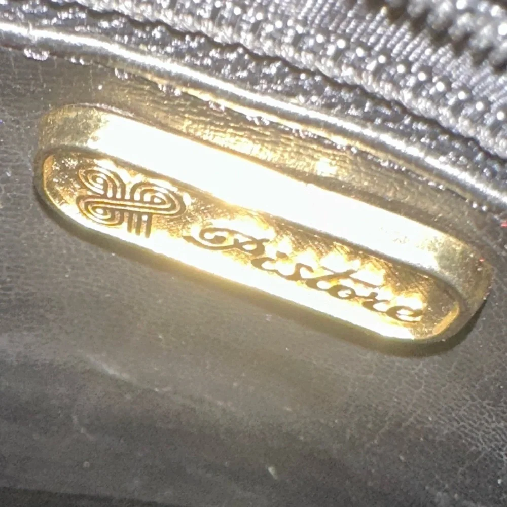 Vintage Pistore Italian Chic Black Woven Leather Shoulder Bag - Picture 9 of 13